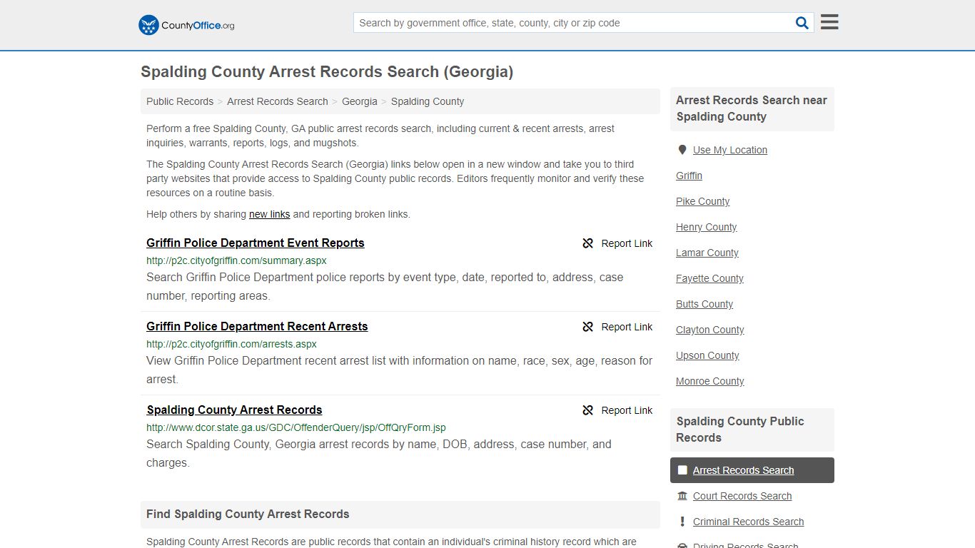 Arrest Records Search - Spalding County, GA (Arrests ...